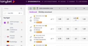 Jalgpalli-panustamine-koefitsendid-tonybetis-euroopa-liigale